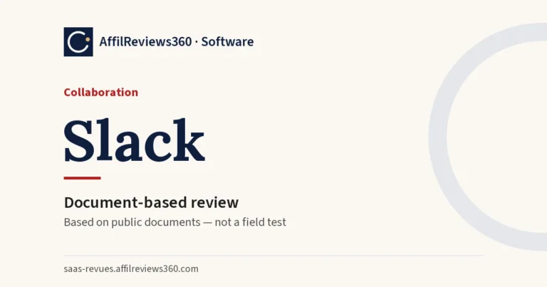 Slack — collaboration: document-based review by AffilReviews360